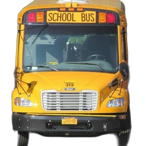 car, staff, 3d render, yellow, school, bus, number, 313 transparent PNG cut-out
