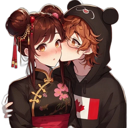 anime, pixel art, cartoon, concept art, red, two, animated, characters transparent PNG cut-out