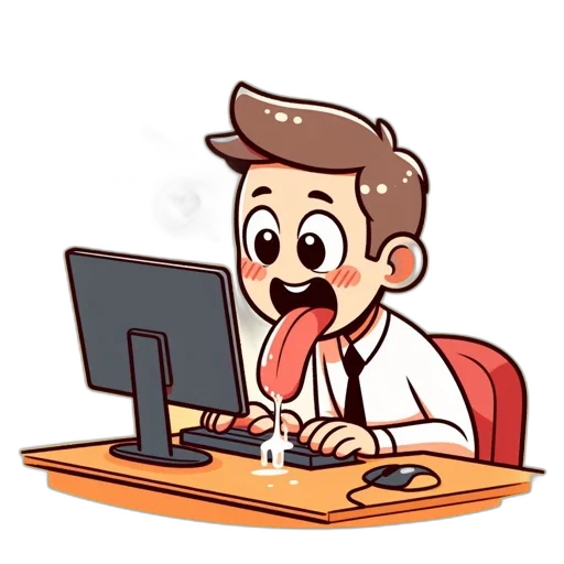 staff, cartoon, concept art, pixel art, animated, figure, depicted, seated transparent PNG cut-out