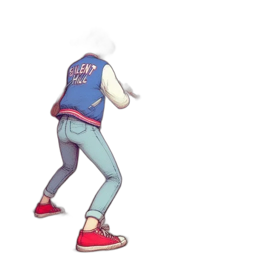 jacket, mask, staff, concept art, pixel art, 3d render, cartoon, fire transparent PNG cut-out