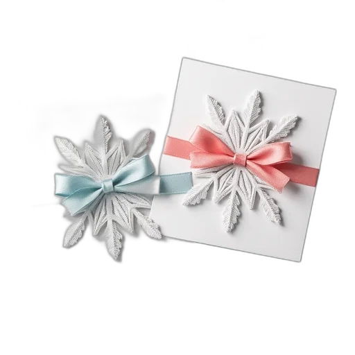 jewelry, pastel, two, snowflake transparent PNG cut-out