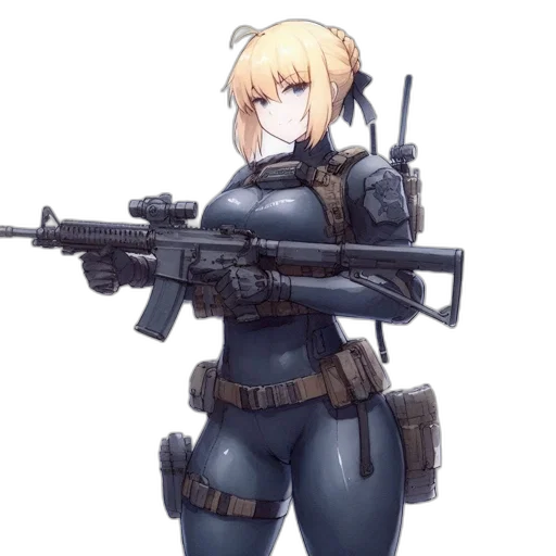 weapon, staff, robot, animal, anime, concept art, cyberpunk, pixel art transparent PNG cut-out