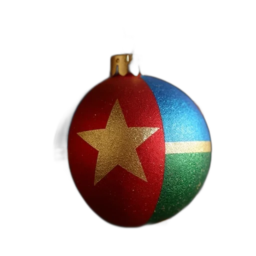 3d render, somalia, flag, christmas, ornaments transparent PNG cut-out