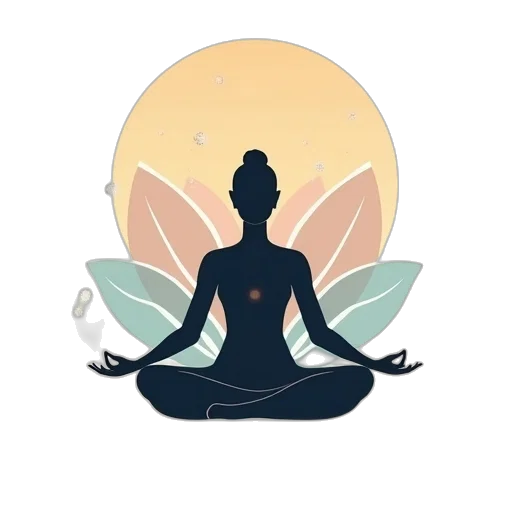 pixel art, yoga, logo, creative transparent PNG cut-out