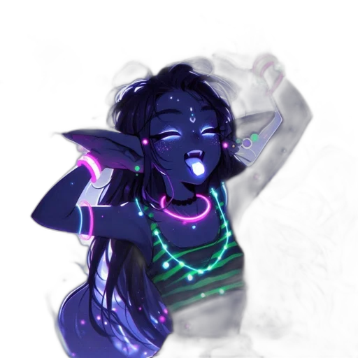 mask, jewelry, creature, staff, concept art, cyberpunk, vaporwave, fantasy art transparent PNG cut-out