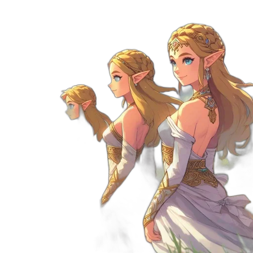 dress, crown, fantasy art, concept art, pixel art, watercolor, golden, pastel transparent PNG cut-out