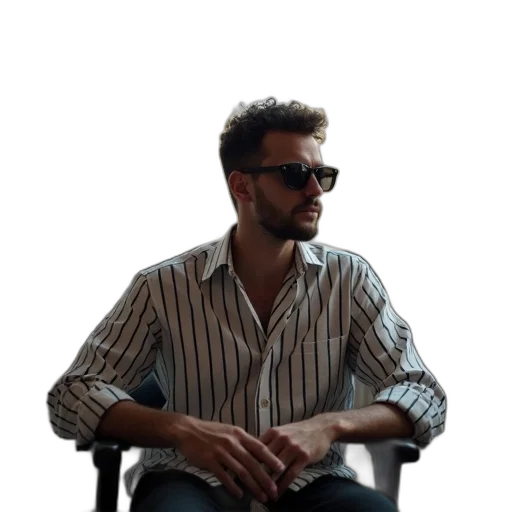jacket, staff, furniture, face, 3d render, photorealistic, concept art, cyberpunk transparent PNG cut-out