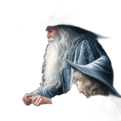 dragon, hat, sword, fantasy art, concept art, photorealistic, watercolor, fog transparent PNG cut-out