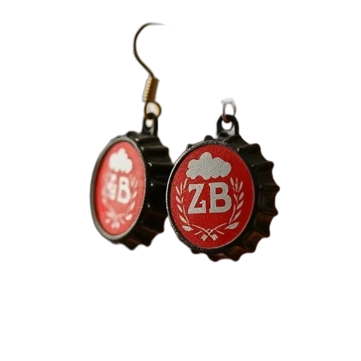 jewelry, 3d render, beer, glass, bottle, cap, earrings transparent PNG cut-out