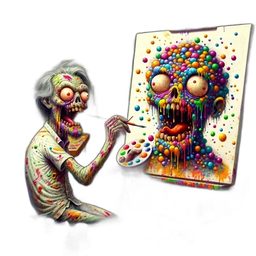 creature, robot, concept art, pixel art, 3d render, comic book art, chaotic, artist transparent PNG cut-out