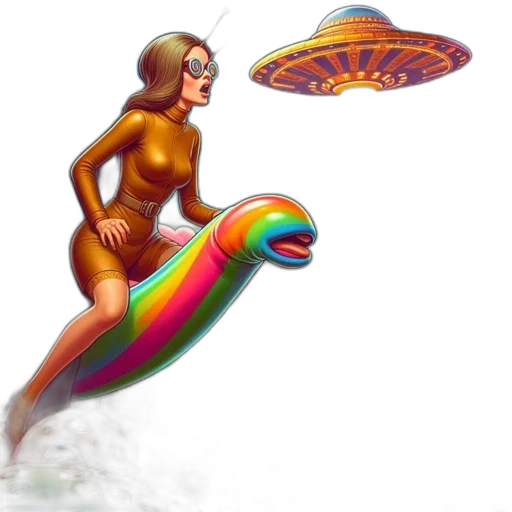 umbrella, creature, concept art, fantasy art, pixel art, comic book art, outer space, underwater transparent PNG cut-out
