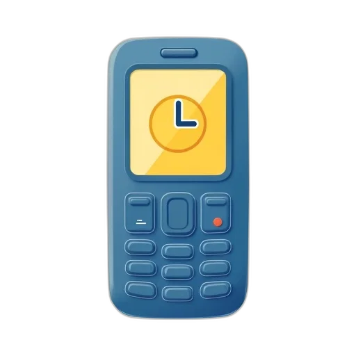 weapon, stylized, illustration, blue, mobile, phone, yellow, screen transparent PNG cut-out