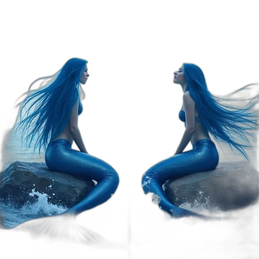 creature, hair, dress, concept art, fantasy art, 3d render, photorealistic, underwater transparent PNG cut-out