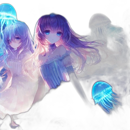 concept art, anime, fantasy art, pixel art, neon lights, fog, night, snow transparent PNG cut-out