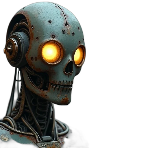 robot, mask, cyberpunk, 3d render, concept art, photorealistic, close-up, face transparent PNG cut-out