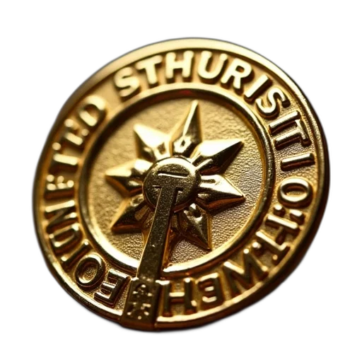 staff, jewelry, 3d render, gold, plated, methodist, church, school transparent PNG cut-out
