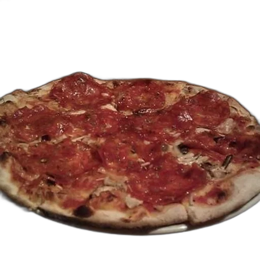 food, crown, 3d render, photorealistic, pepperoni, pizza, wooden, table transparent PNG cut-out