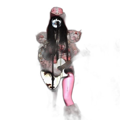 mask, creature, shoes, dress, concept art, photorealistic, 3d render, watercolor transparent PNG cut-out