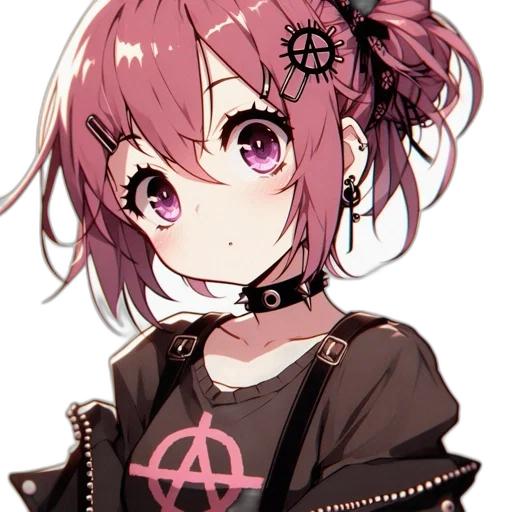 jacket, staff, face, creature, anime, cyberpunk, pixel art, concept art transparent PNG cut-out