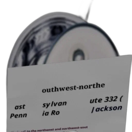 map, showing, route, pennsylvania, 332, southwest-northeast, direction transparent PNG cut-out