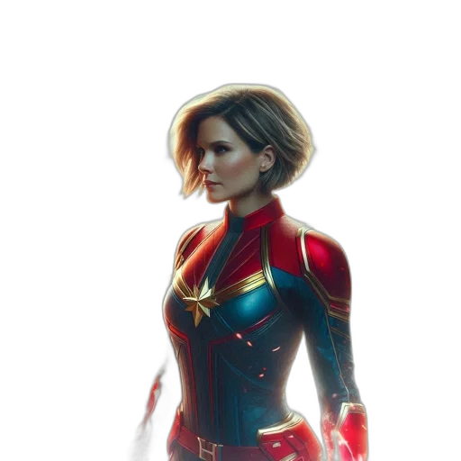 jacket, comic book art, concept art, 3d render, fantasy art, red, woman, superhero transparent PNG cut-out