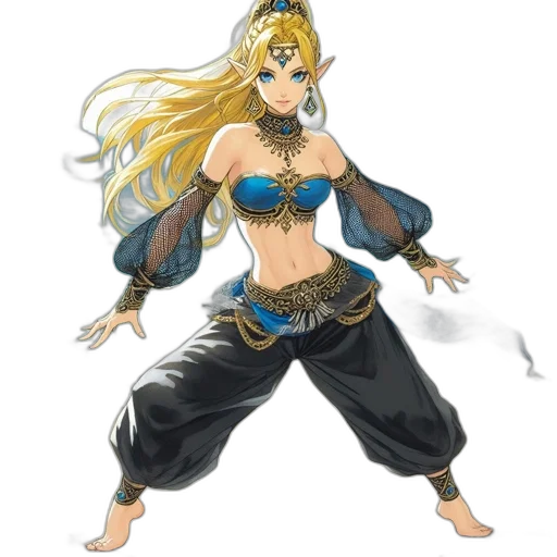 staff, sword, concept art, fantasy art, anime, pixel art, woman, blonde transparent PNG cut-out