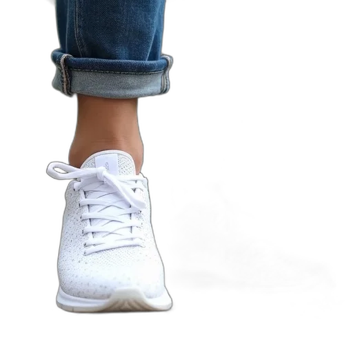 shoes, jacket, staff, 3d render, photorealistic, pastel, monochrome, blue transparent PNG cut-out