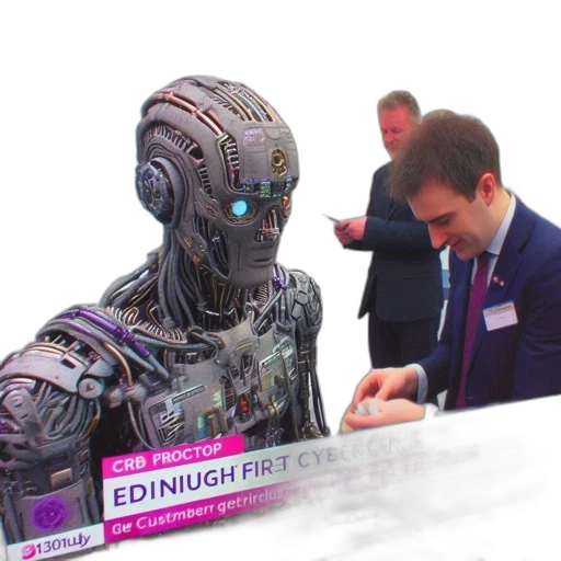 robot, cyberpunk, robotic, figure, medical, facility, dominates, broadcast transparent PNG cut-out