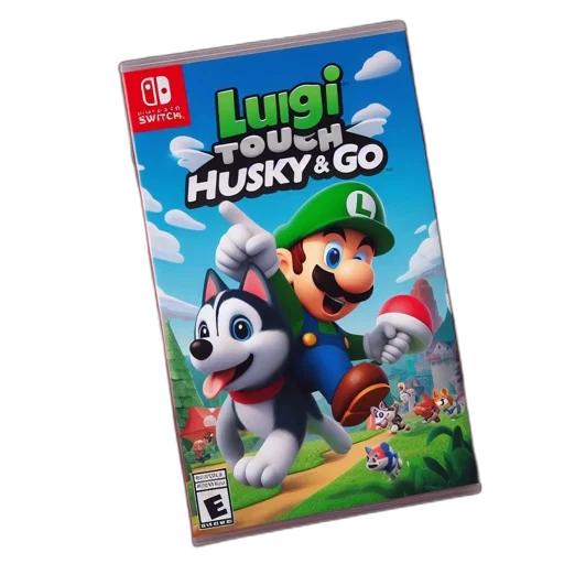 concept art, 3d render, individual, holds, nintendo, switch, game, box transparent PNG cut-out