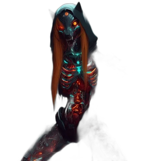 staff, mask, creature, weapon, concept art, fantasy art, cyberpunk, pixel art transparent PNG cut-out