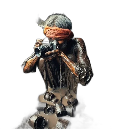 mask, weapon, jacket, face, concept art, watercolor, comic book art, fantasy art transparent PNG cut-out