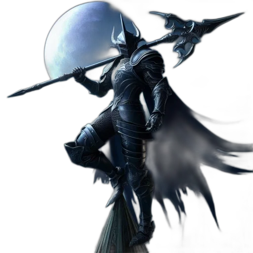 staff, sword, weapon, mask, concept art, fantasy art, comic book art, 3d render transparent PNG cut-out