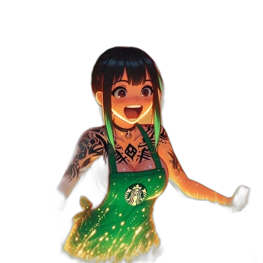 dress, creature, food, staff, 3d render, concept art, anime, pixel art transparent PNG cut-out