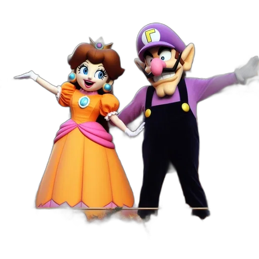 dress, staff, crown, 3d render, concept art, pixel art, vaporwave, monochrome transparent PNG cut-out
