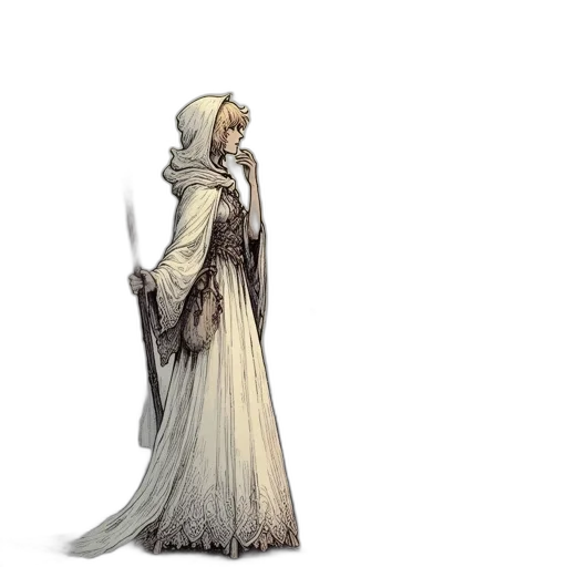 dress, staff, sword, weapon, concept art, fantasy art, pixel art, comic book art transparent PNG cut-out