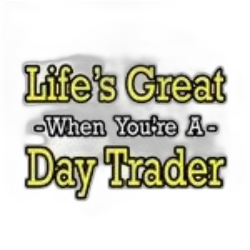 life, great, when, day, trader, bold, yellow, text transparent PNG cut-out
