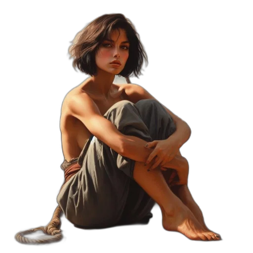 dress, jewelry, face, concept art, oil painting, photorealistic, fantasy art, fire transparent PNG cut-out