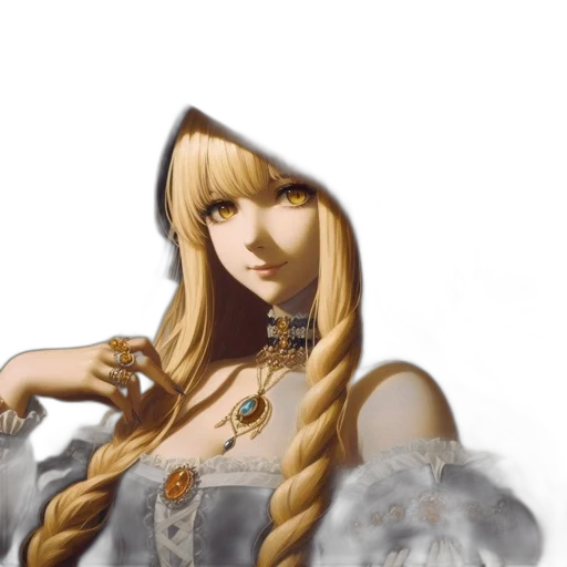 hair, jewelry, crown, dress, fantasy art, photorealistic, anime, concept art transparent PNG cut-out