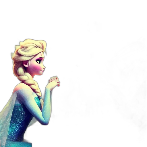 dress, cartoon, 3d render, concept art, fantasy art, underwater, neon lights, outer space transparent PNG cut-out