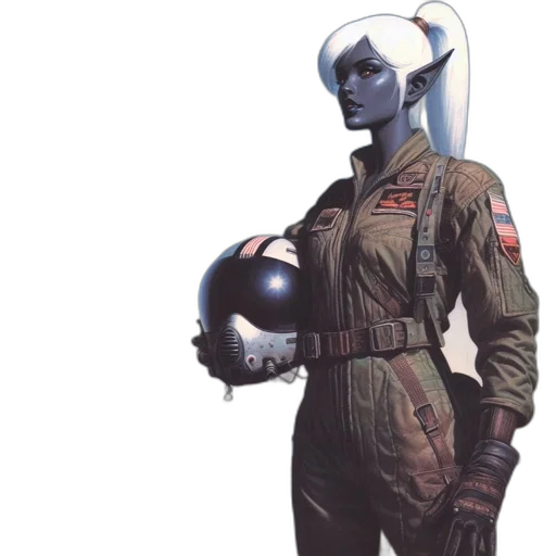 staff, robot, jacket, concept art, comic book art, fantasy art, outer space, blue transparent PNG cut-out