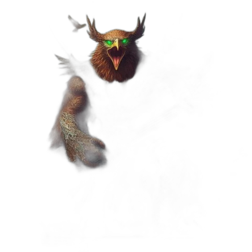 creature, animal, dragon, staff, concept art, 3d render, photorealistic, fantasy art transparent PNG cut-out
