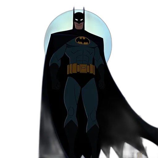 comic book art, concept art, cartoon, 3d render, batman, animated, series, returns transparent PNG cut-out