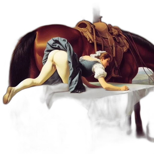 furniture, dress, concept art, fantasy art, photorealistic, oil painting, forest, night transparent PNG cut-out