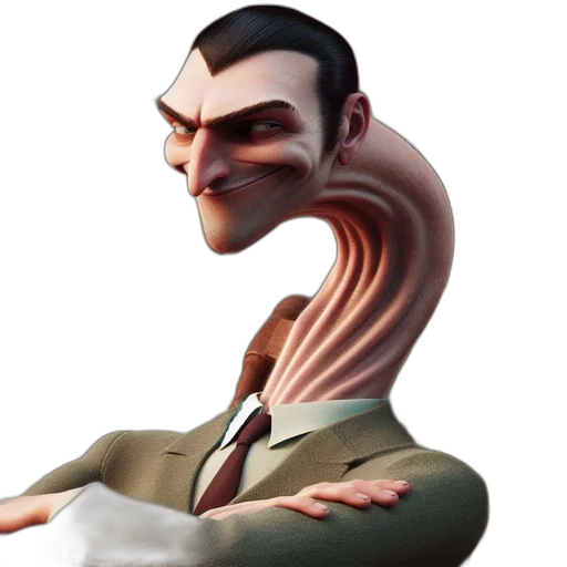 face, creature, mask, animal, concept art, 3d render, photorealistic, cartoon transparent PNG cut-out