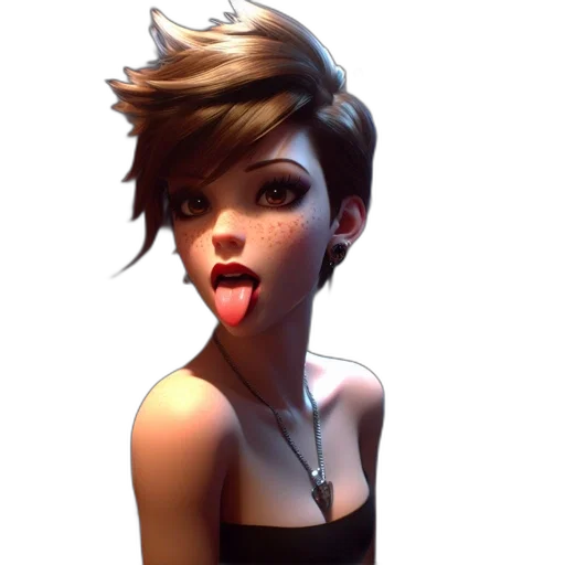 face, hair, staff, creature, photorealistic, 3d render, concept art, cartoon transparent PNG cut-out