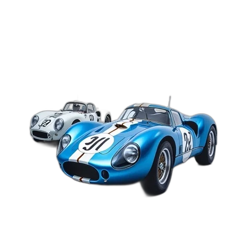 car, 3d render, concept art, photorealistic, blue, white, racing, black transparent PNG cut-out
