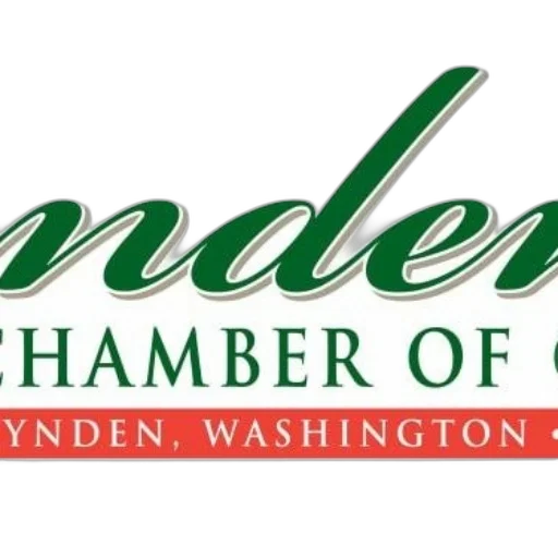 logo, lynden, chamber, commerce, washington, features, green, red transparent PNG cut-out