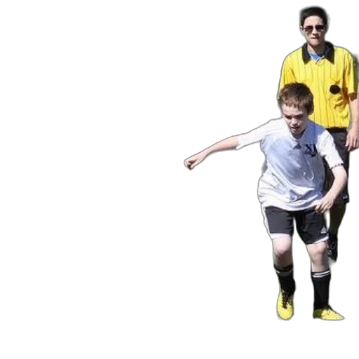 staff, shoes, 3d render, two, young, boys, playing, soccer transparent PNG cut-out