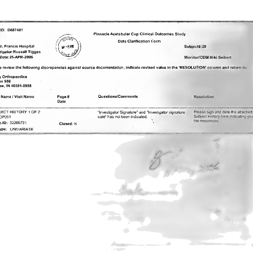 document, titled, pinnacle, acetabular, cup, clinical, outcomes, study transparent PNG cut-out