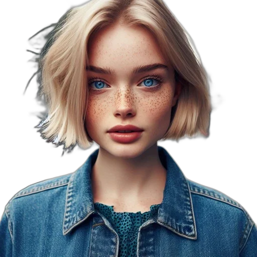 jacket, face, hair, robot, photorealistic, concept art, fantasy art, 3d render transparent PNG cut-out